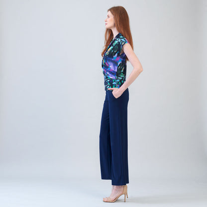 Cap Sleeve Surplice Crossover Top - Floral Dream | Clara Sunwoo Smart Buy