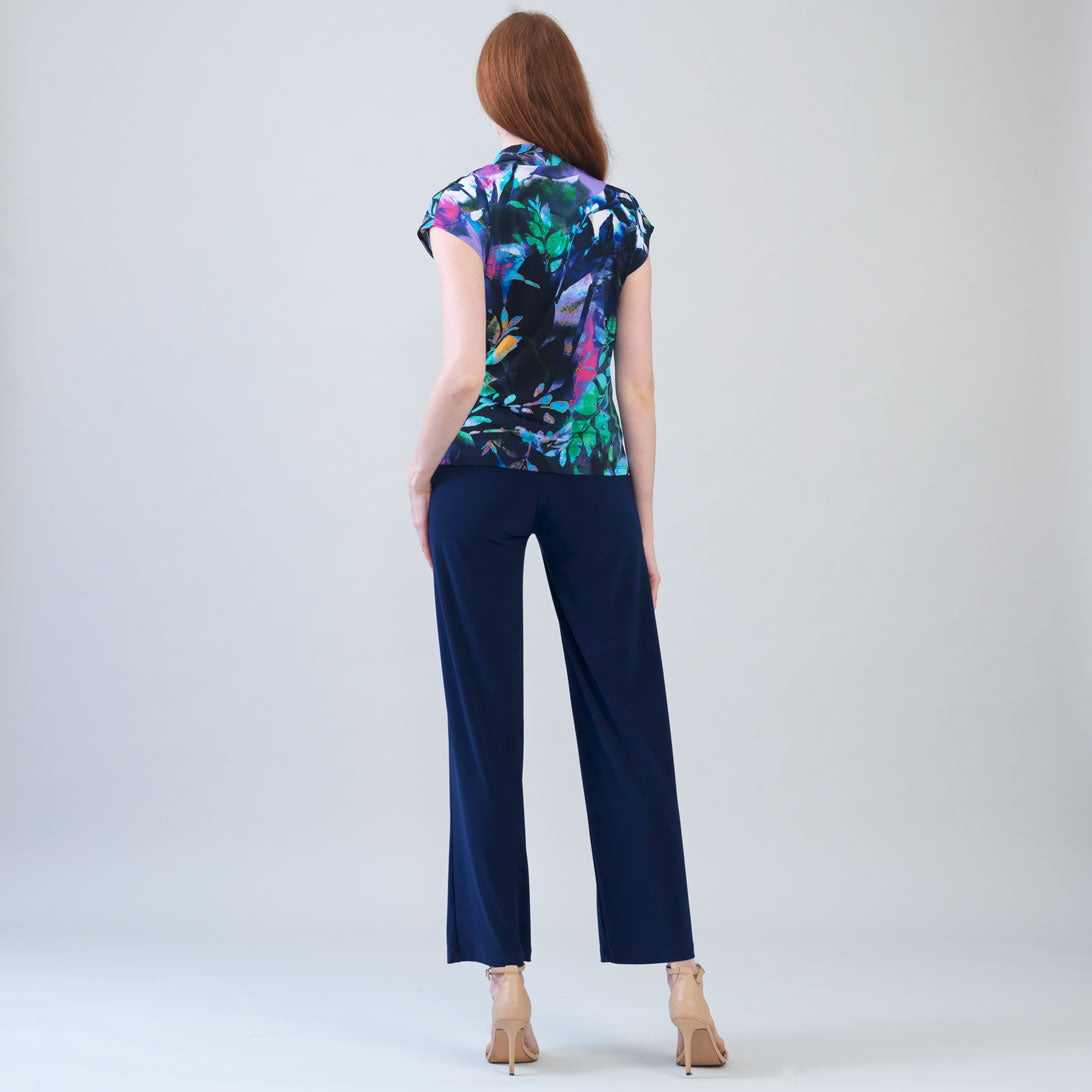 Cap Sleeve Surplice Crossover Top - Floral Dream | Clara Sunwoo Smart Buy