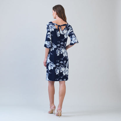 Tulip Cuff Back Tie Dress - Peony Blossom | Clara Sunwoo Latest