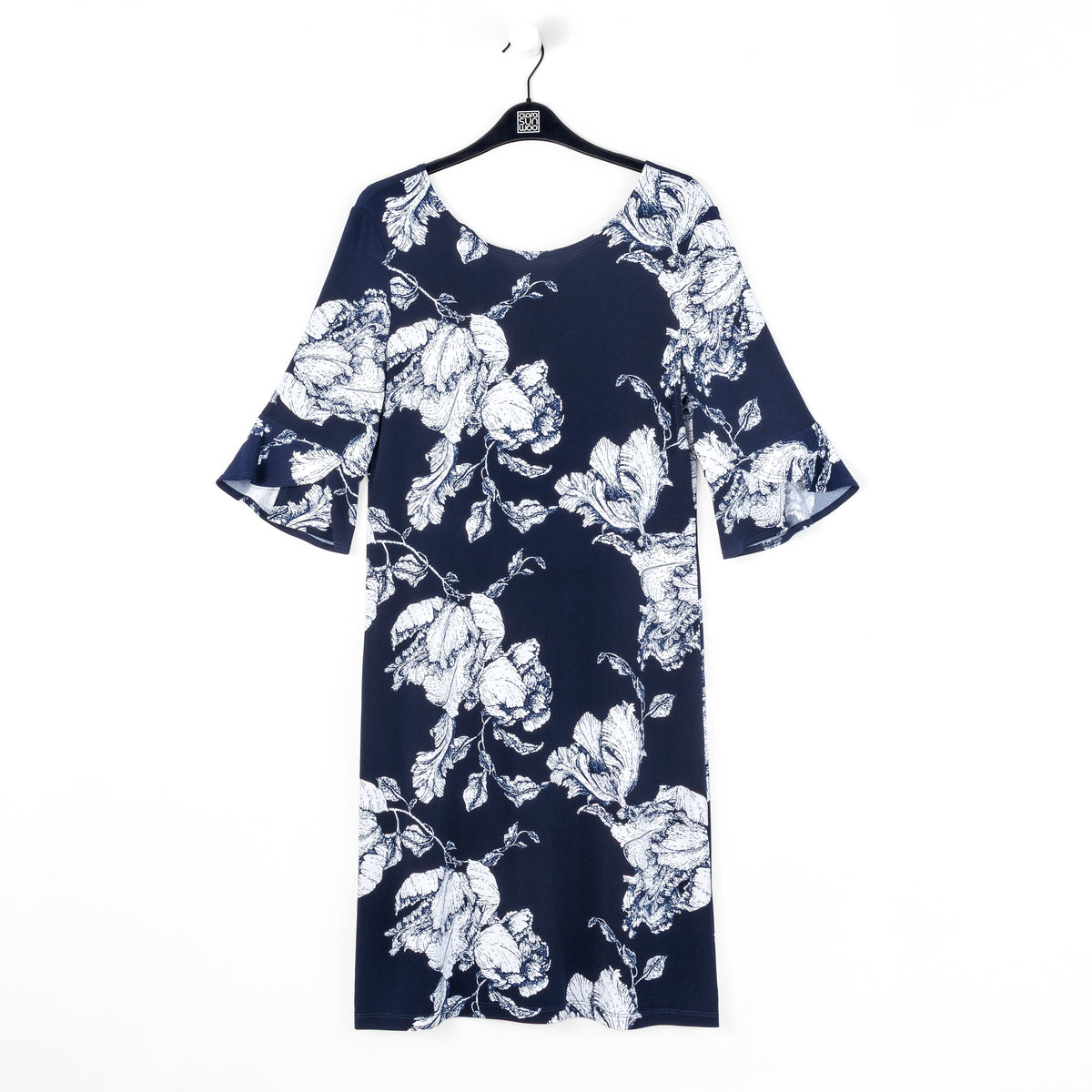 Tulip Cuff Back Tie Dress - Peony Blossom | Clara Sunwoo Latest