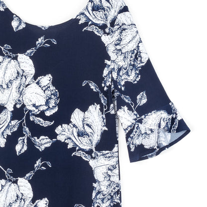 Tulip Cuff Back Tie Dress - Peony Blossom | Clara Sunwoo Latest