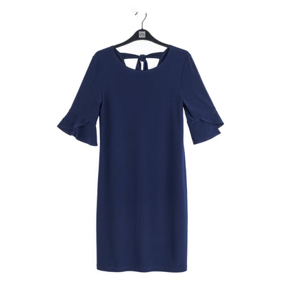 Tulip Cuff Back Tie Dress - Navy | Clara Sunwoo Discount