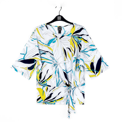 Signature Side Tie Top - Floral Leaves - Final Sale | Clara Sunwoo Smart Buy