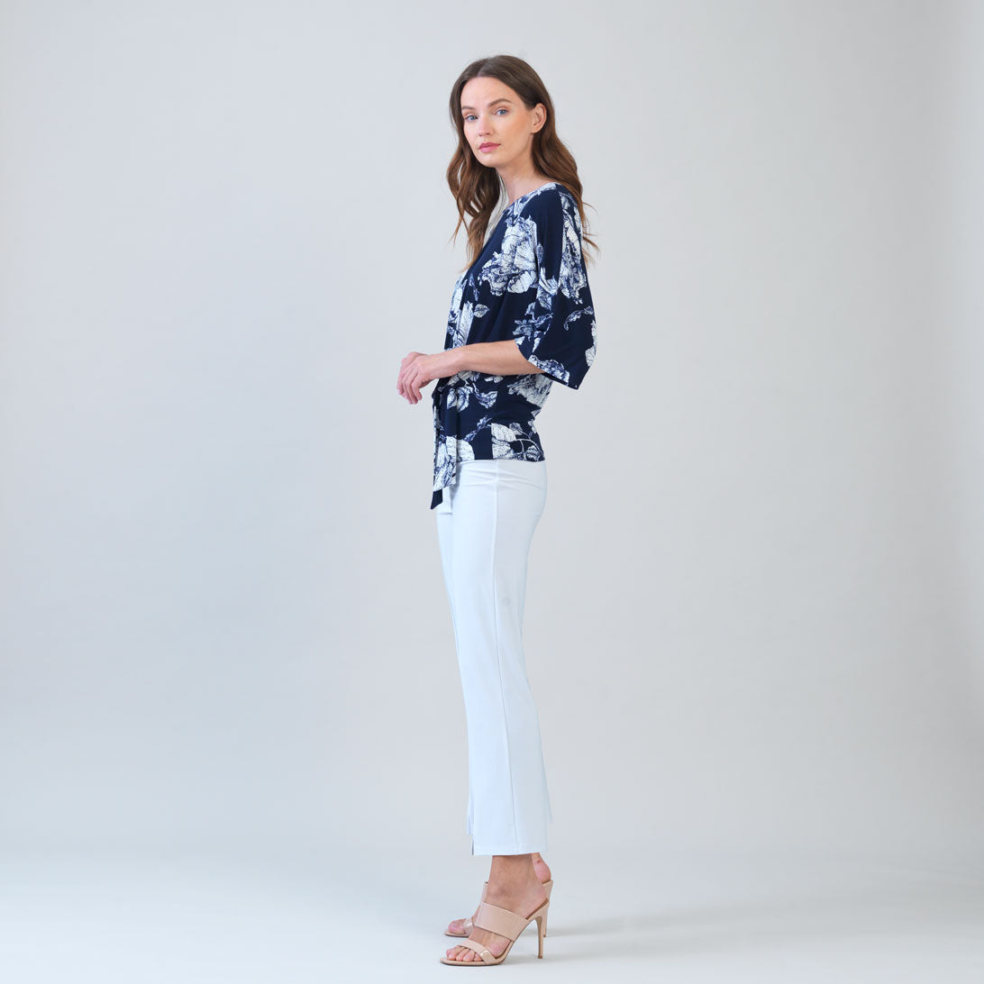Signature Side Tie Top - Peony Blossom | Clara Sunwoo Essential