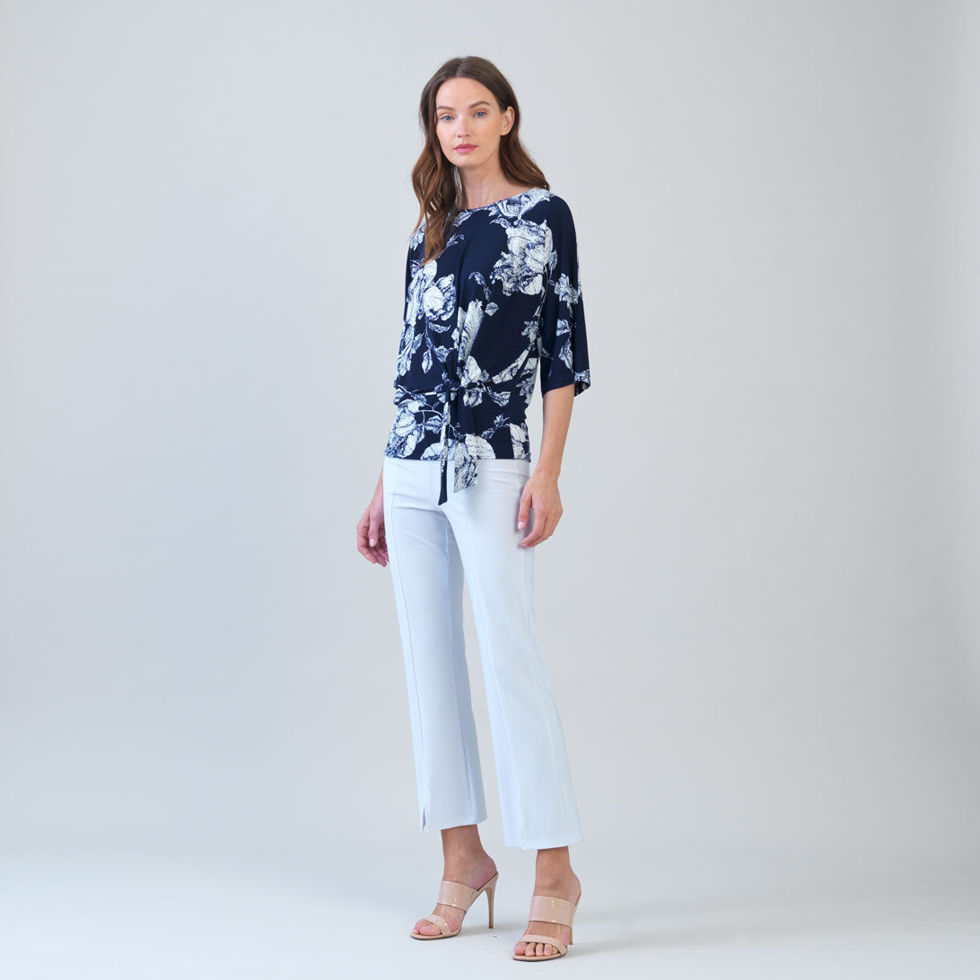 Signature Side Tie Top - Peony Blossom | Clara Sunwoo Essential