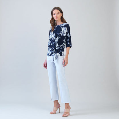 Signature Side Tie Top - Peony Blossom | Clara Sunwoo Essential