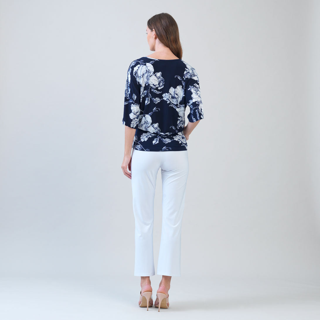 Signature Side Tie Top - Peony Blossom | Clara Sunwoo Essential