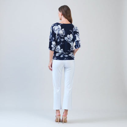 Signature Side Tie Top - Peony Blossom | Clara Sunwoo Essential