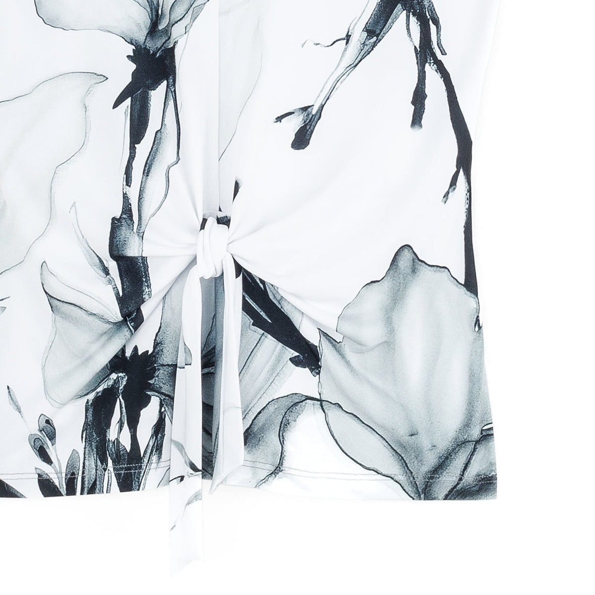 Sleeveless V-Neck Center Front Tie Top - Ethereal Petals - Limited Sizes | Clara Sunwoo Best Seller