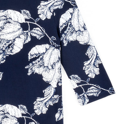 Scoop Neck Half Sleeve Top - Peony Blossom | Clara Sunwoo Top Pick