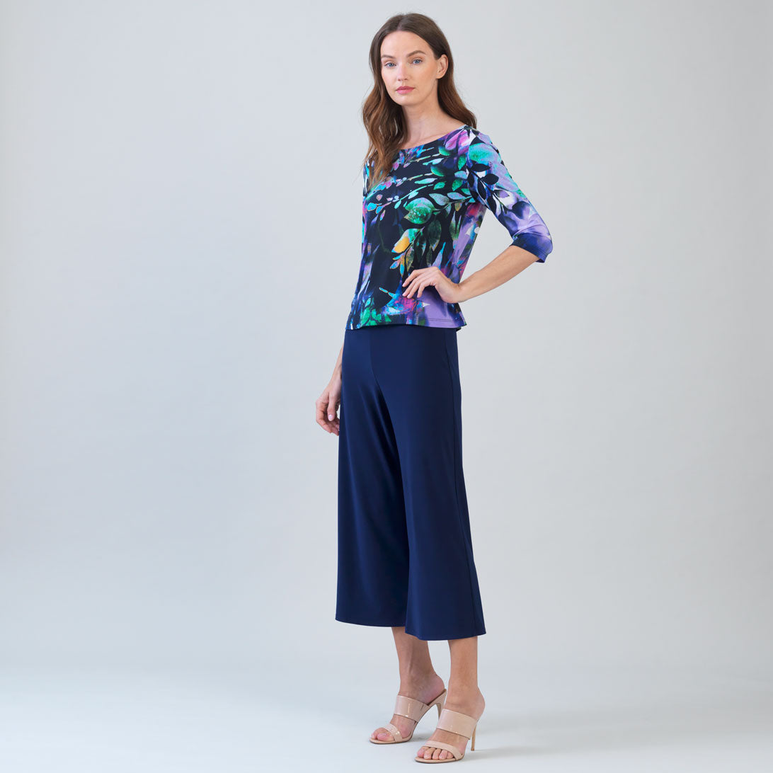 Scoop Neck Half Sleeve Top - Floral Dream - Limited Sizes | Clara Sunwoo Essential