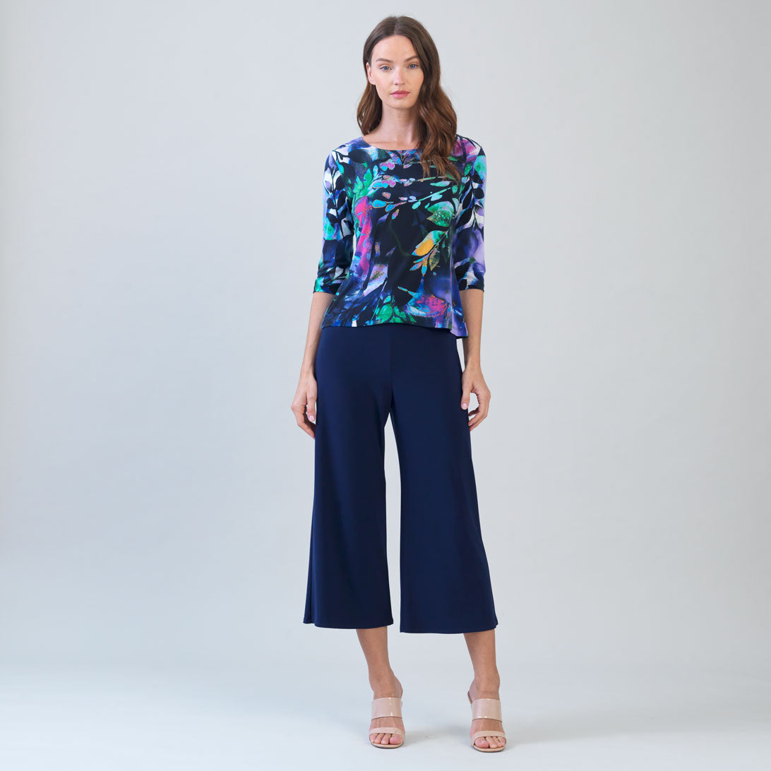 Scoop Neck Half Sleeve Top - Floral Dream - Limited Sizes | Clara Sunwoo Essential