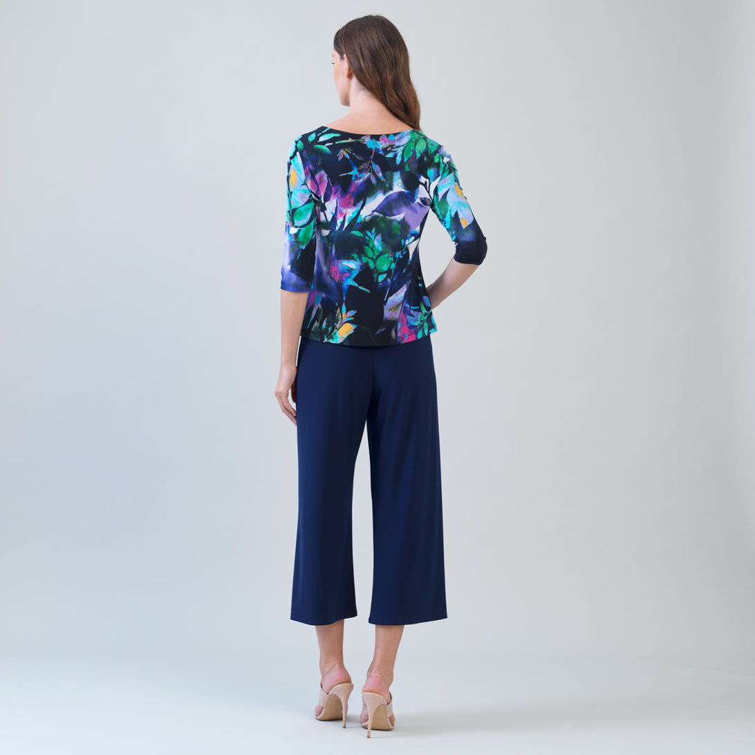 Scoop Neck Half Sleeve Top - Floral Dream - Limited Sizes | Clara Sunwoo Essential