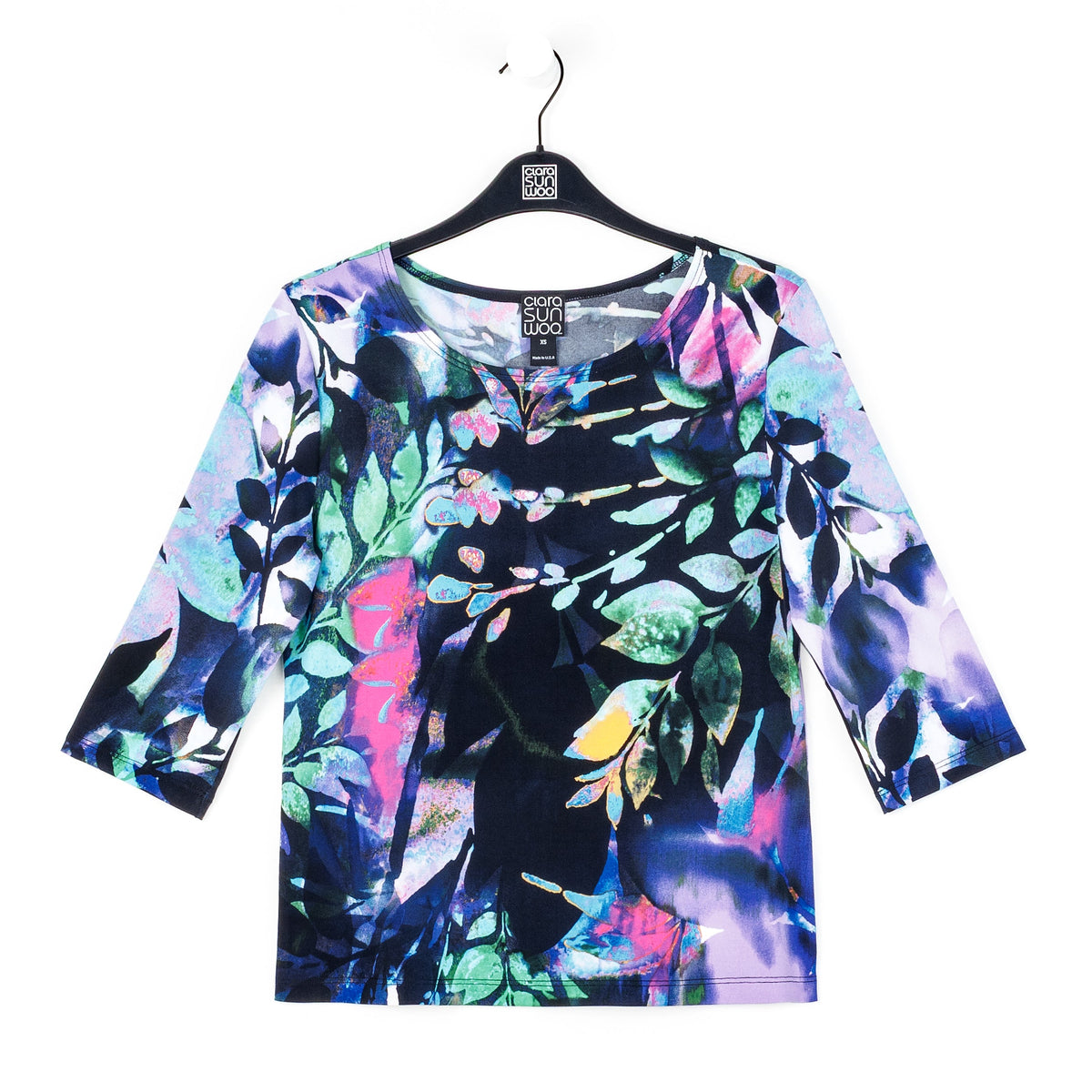 Scoop Neck Half Sleeve Top - Floral Dream - Limited Sizes | Clara Sunwoo Essential