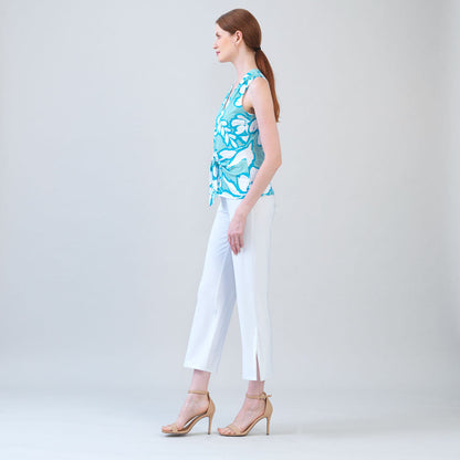 Sleeveless V-Neck Center Front Tie Top - Paradise Petal - Limited Sizes | Clara Sunwoo Top Pick