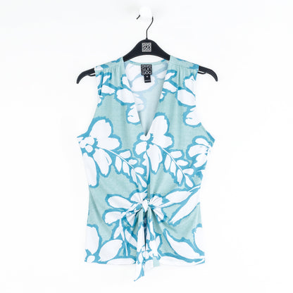 Sleeveless V-Neck Center Front Tie Top - Paradise Petal - Limited Sizes | Clara Sunwoo Top Pick