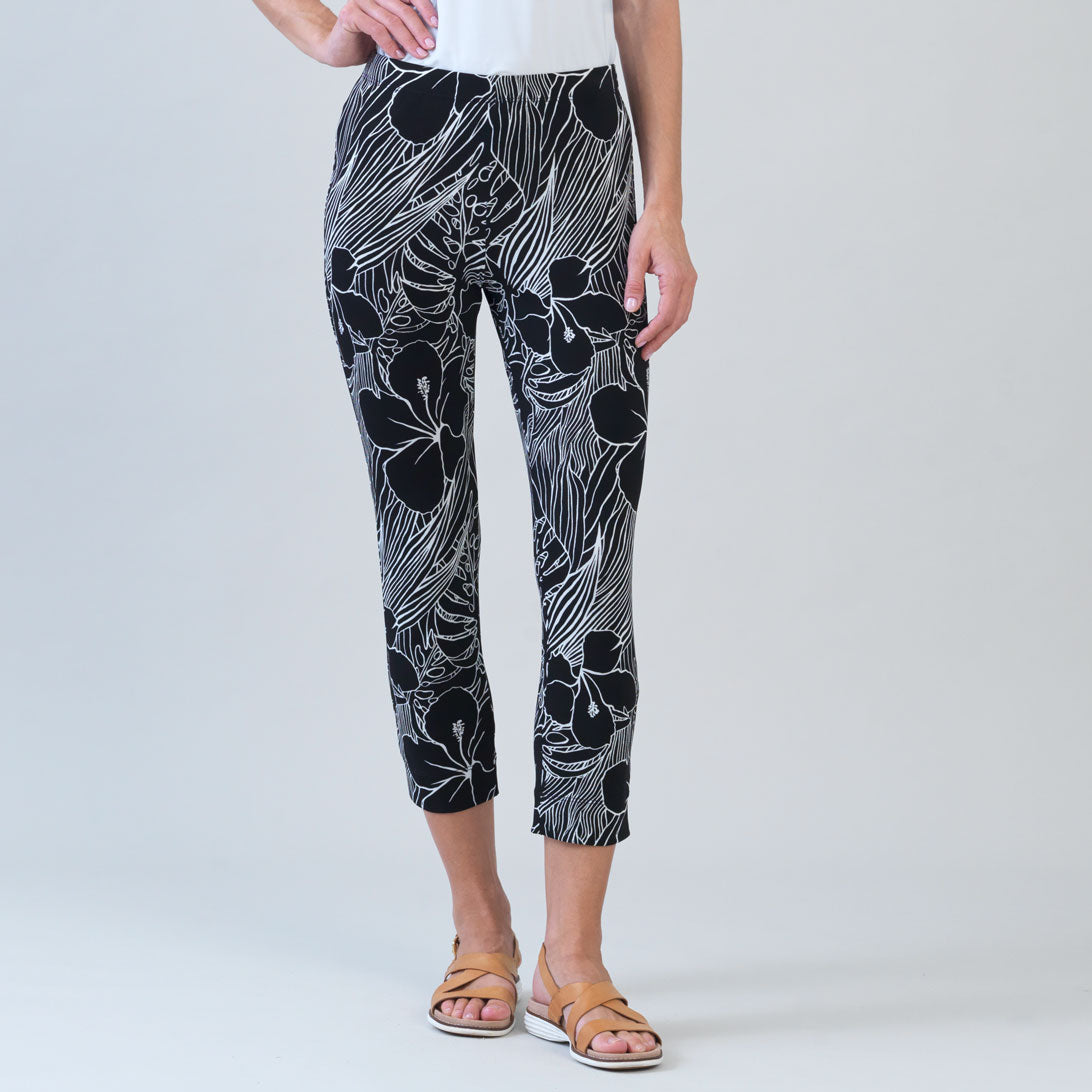 Crepe Knit - Signature Pull-On Capri - Orchid Sketch - Final Sale | Clara Sunwoo Top Pick