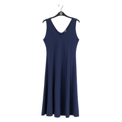 Sleeveless V-Neck Flared Dress - Navy | Clara Sunwoo Discount