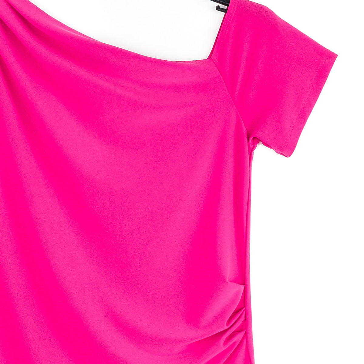Angular Drape Neck Off Shoulder Top - Hot Pink - Final Sale | Clara Sunwoo Essential