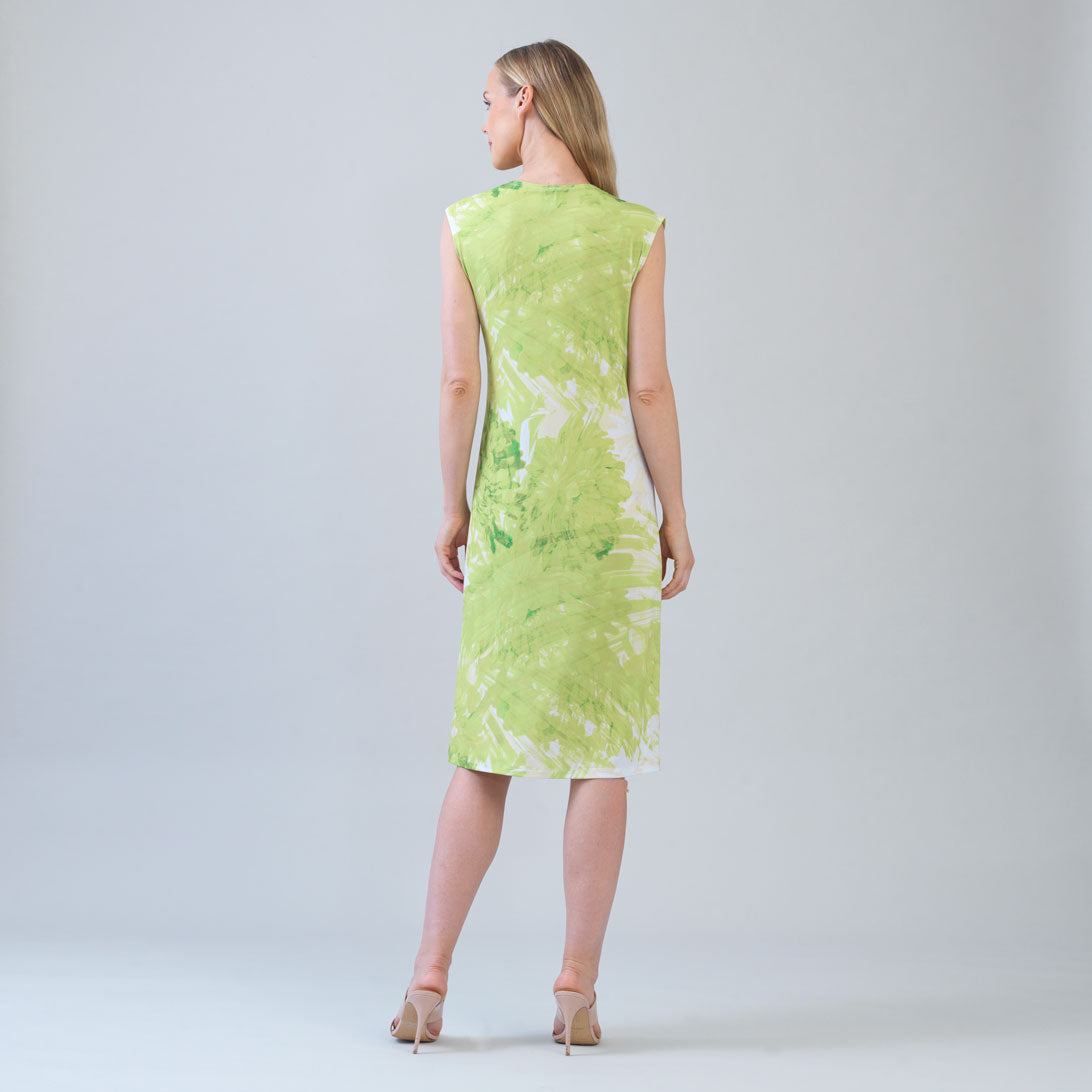 Signature Side Slit Midi Dress - Floral Citrus - Final Sale | Clara Sunwoo Trusted