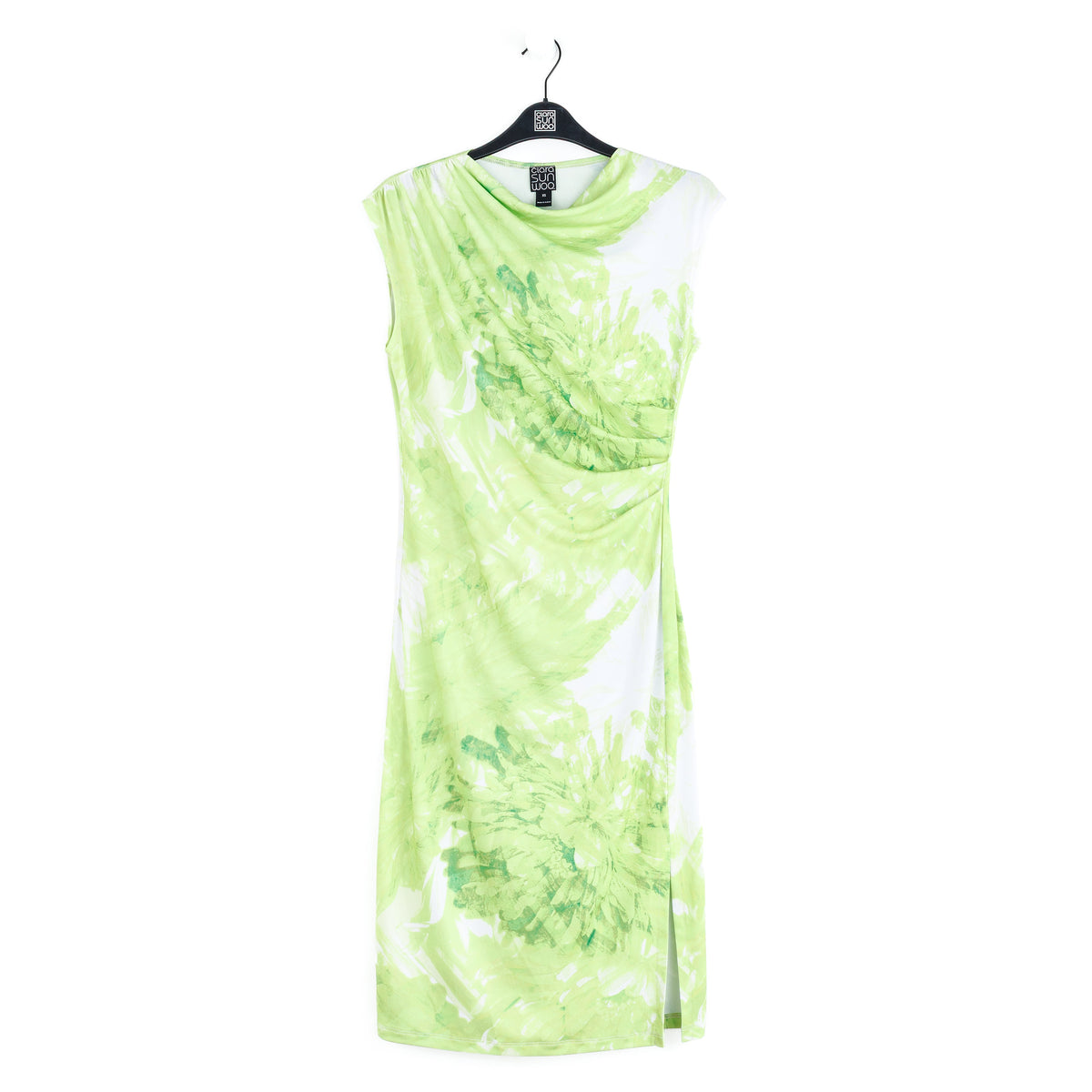 Signature Side Slit Midi Dress - Floral Citrus - Final Sale | Clara Sunwoo Trusted