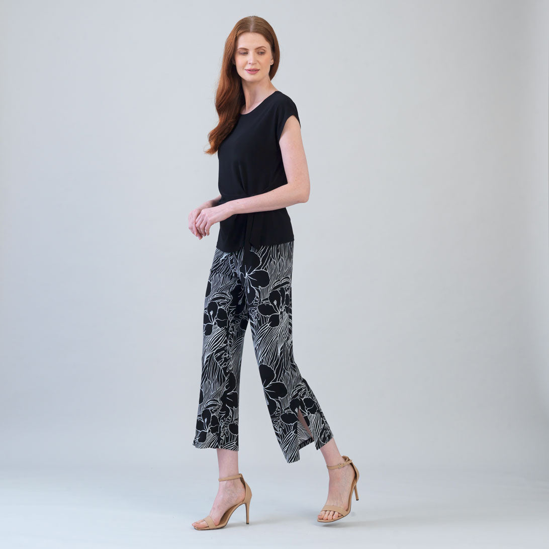 Slant Sleeve Side Tie Top - Black | Clara Sunwoo Discount