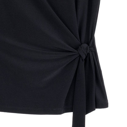 Slant Sleeve Side Tie Top - Black | Clara Sunwoo Discount