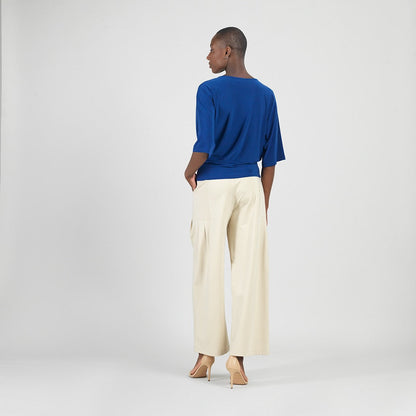 Signature Side Tie Top - Cobalt - Limited Sizes | Clara Sunwoo Great Value