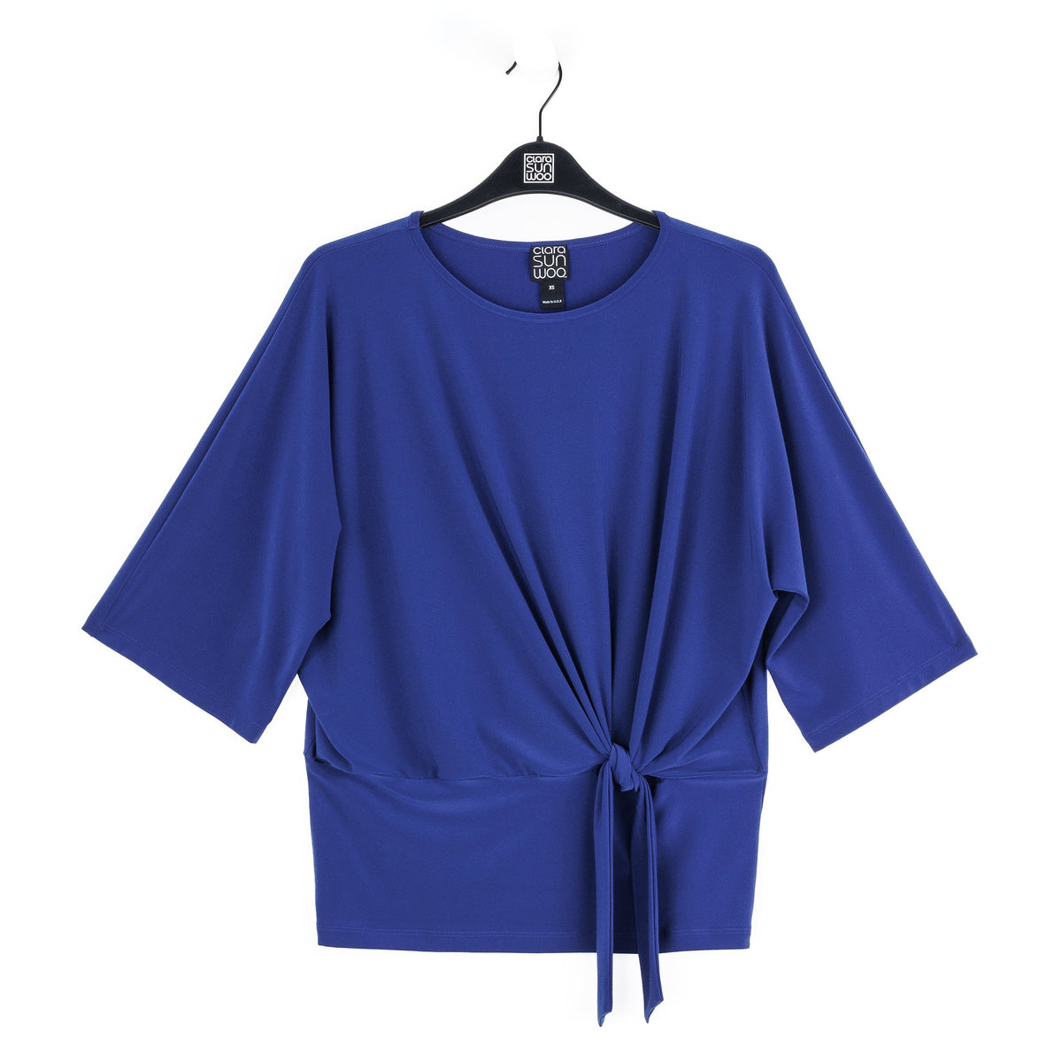 Signature Side Tie Top - Cobalt - Limited Sizes | Clara Sunwoo Great Value