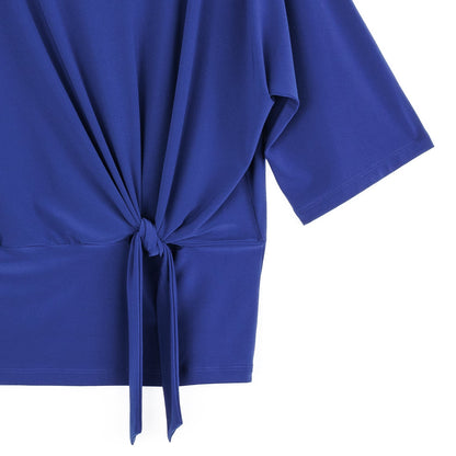 Signature Side Tie Top - Cobalt - Limited Sizes | Clara Sunwoo Great Value