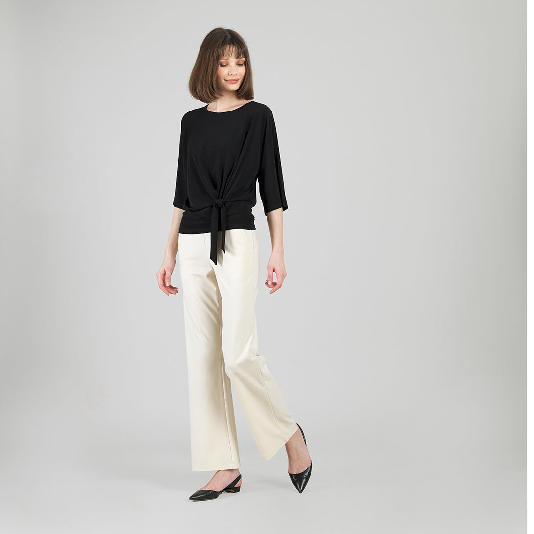 Signature Side Tie Top - Black | Clara Sunwoo Discount