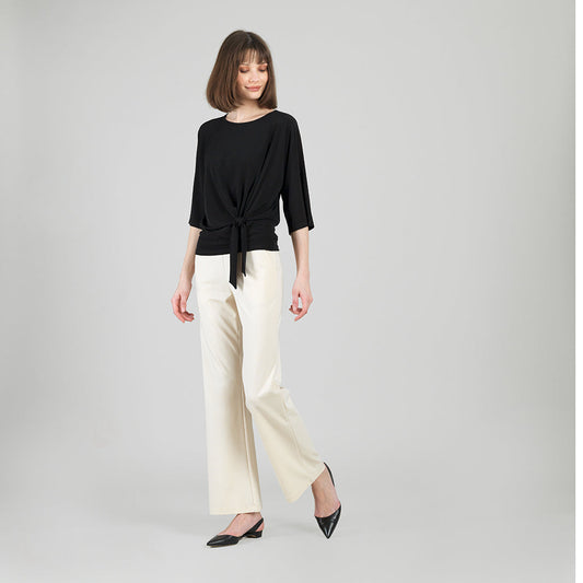 Signature Side Tie Top - Black | Clara Sunwoo Discount