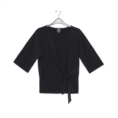 Signature Side Tie Top - Black | Clara Sunwoo Discount