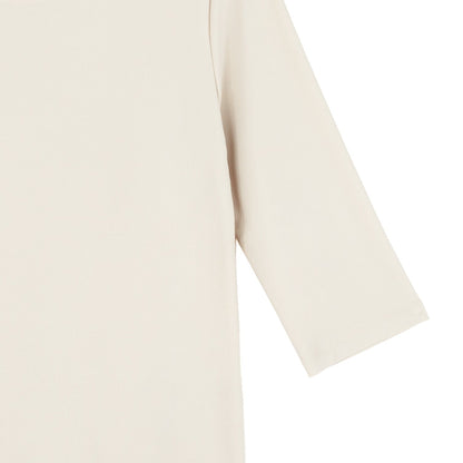 Scoop Neck Half Sleeve Top - Bone | Clara Sunwoo New