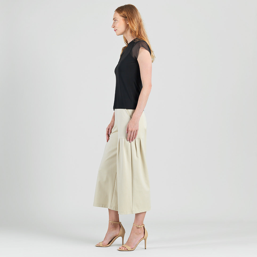 Mesh Cap Sleeve Top - Black | Clara Sunwoo Sale