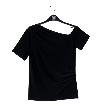 Angular Drape Neck Off Shoulder Top - Black - Limited Sizes | Clara Sunwoo Discount