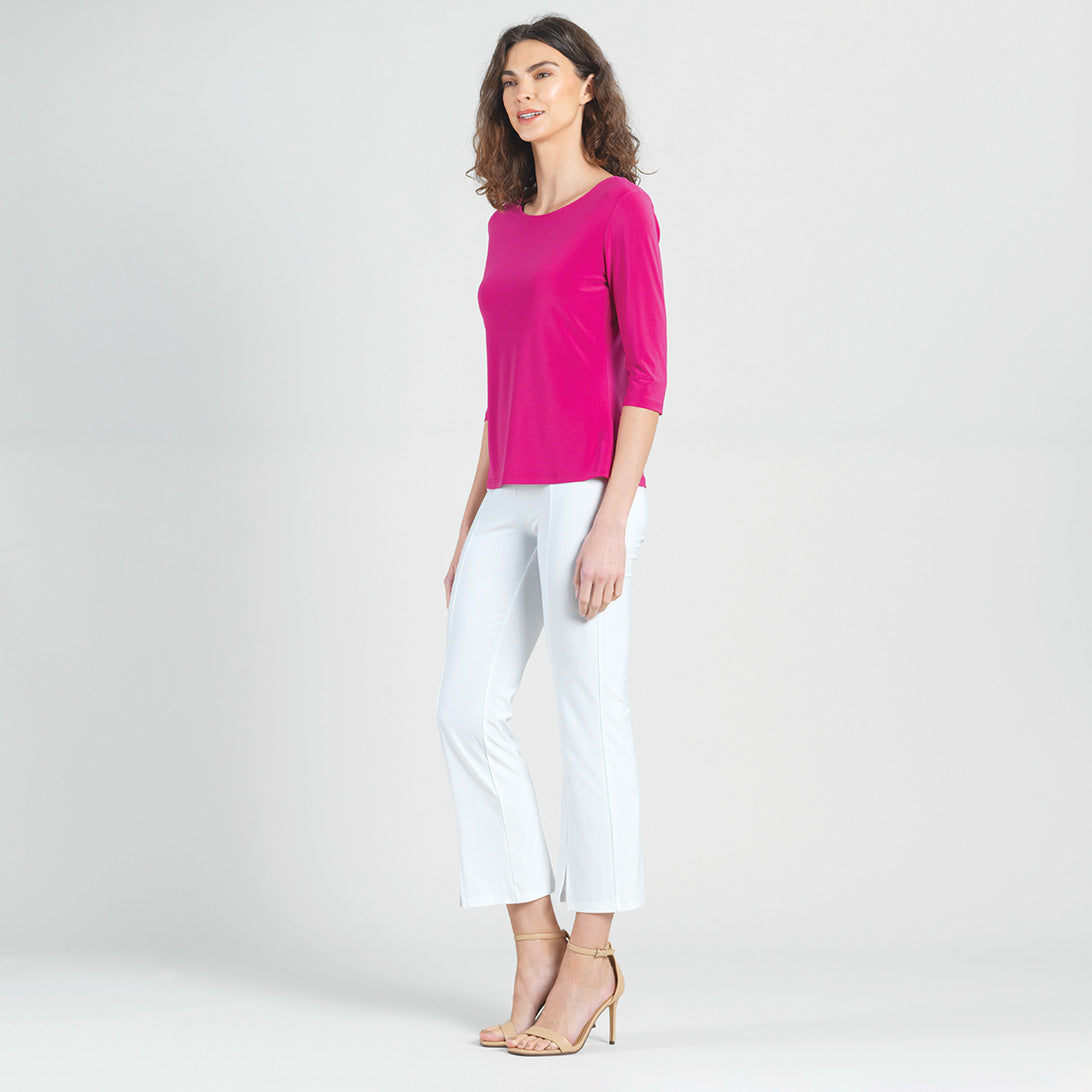 Scoop Neck Half Sleeve Top - Hot Pink | Clara Sunwoo Best Price