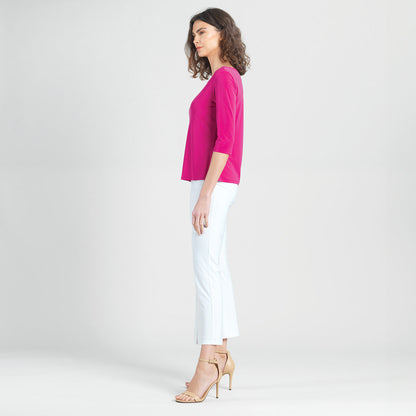 Scoop Neck Half Sleeve Top - Hot Pink | Clara Sunwoo Best Price