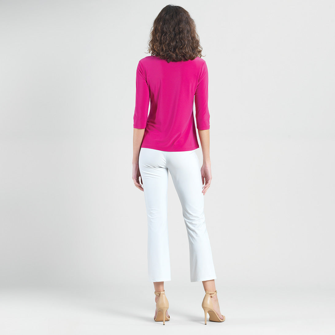 Scoop Neck Half Sleeve Top - Hot Pink | Clara Sunwoo Best Price