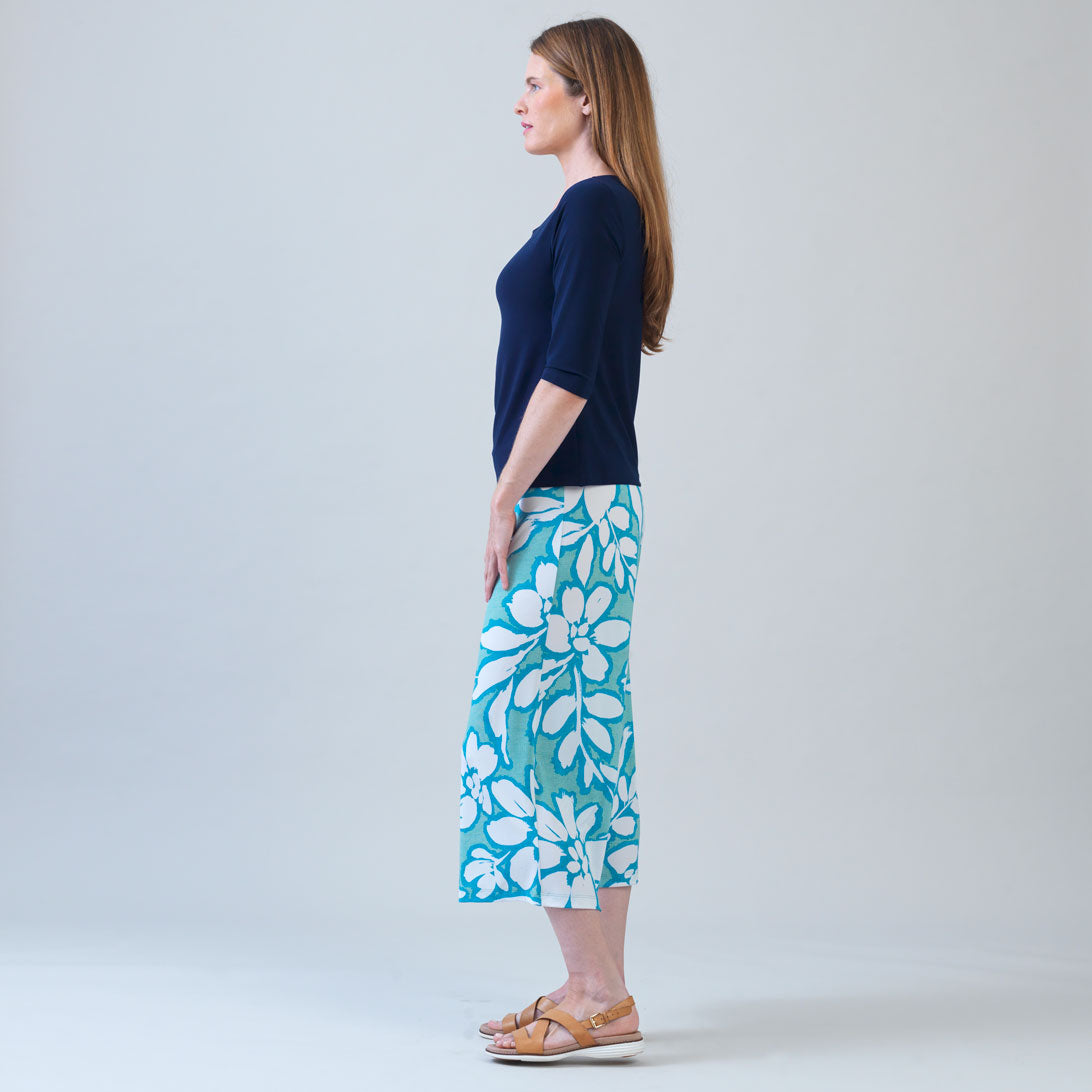 Scoop Neck Half Sleeve Top - Navy | Clara Sunwoo Discount