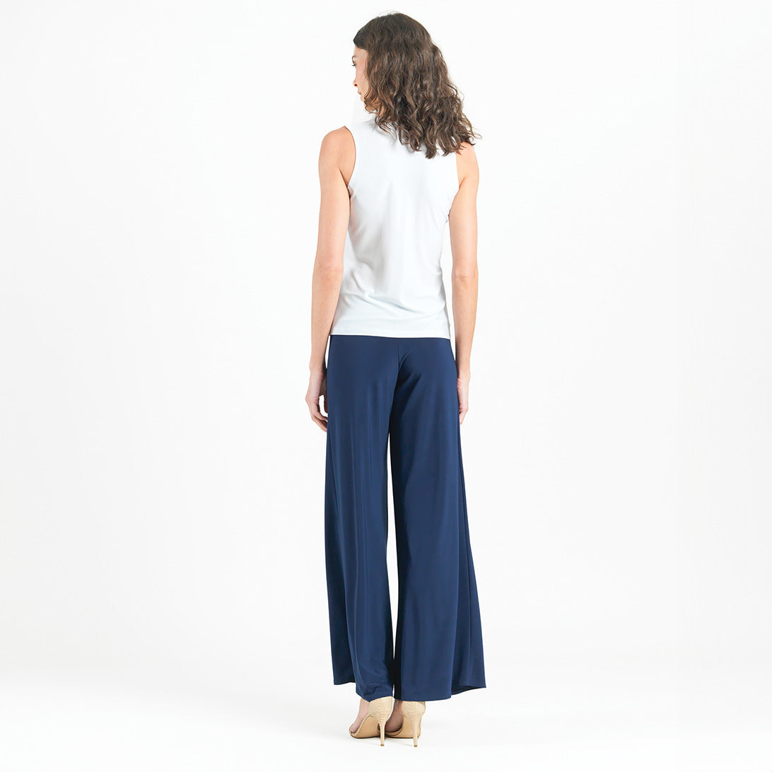 Sleeveless V-Neck Center Front Tie Top - White | Clara Sunwoo Trending