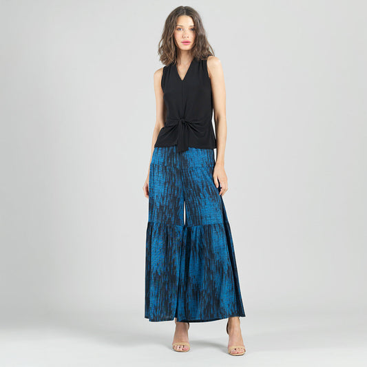 Sleeveless V-Neck Center Front Tie Top - Black | Clara Sunwoo Deals