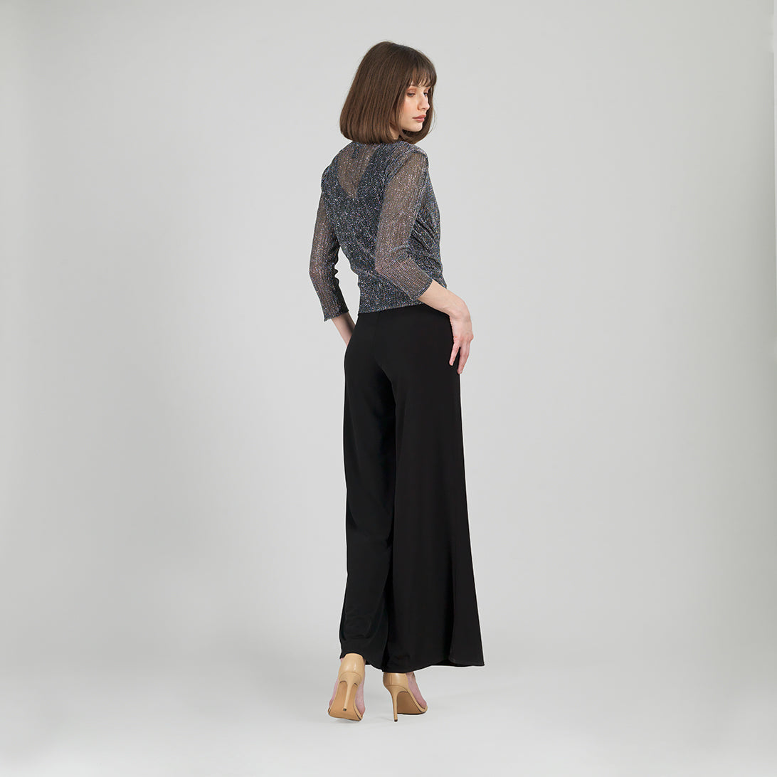Sheer Shimmer - Modern Tie Front Cardigan - Silver - Limited Sizes | Clara Sunwoo Popular