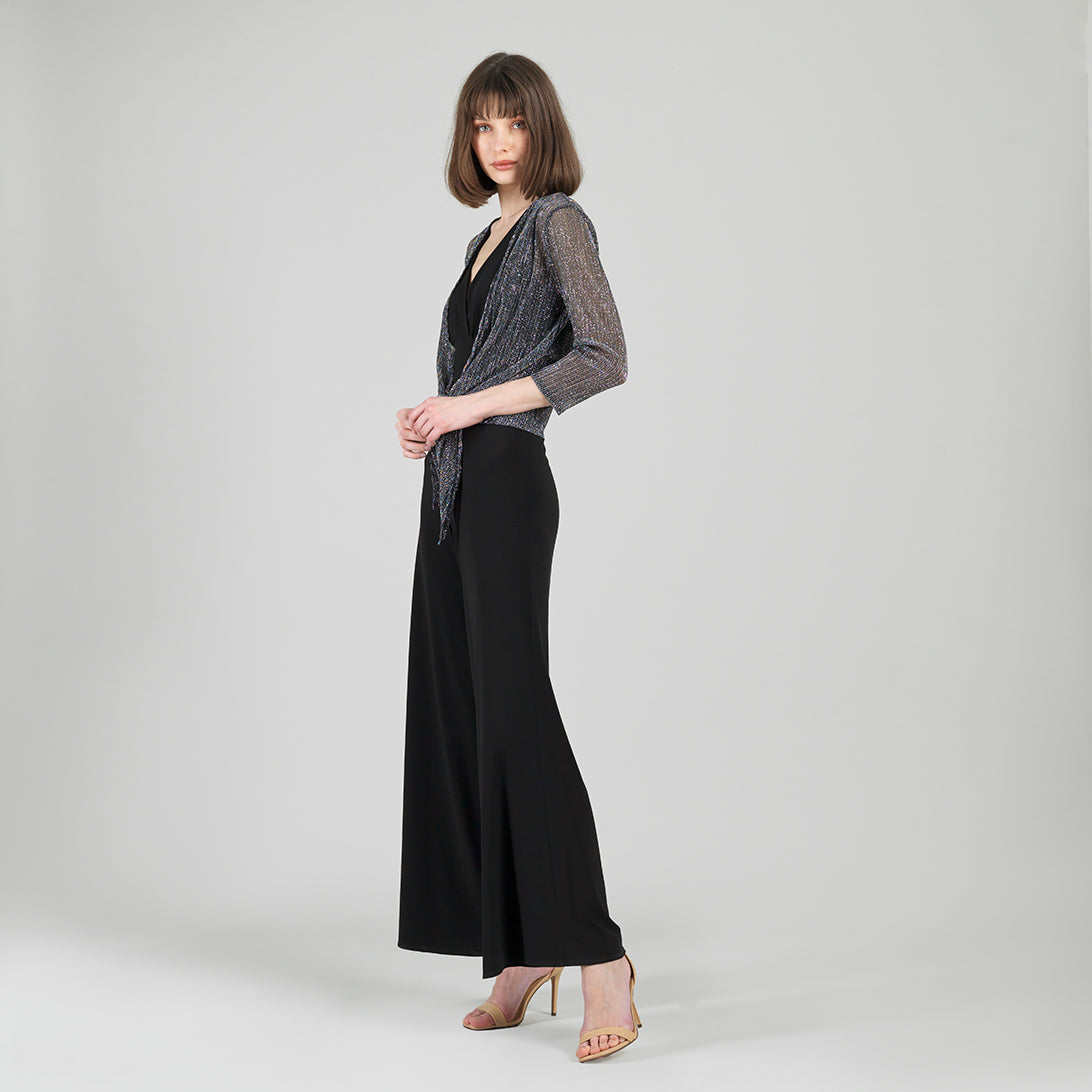 Sheer Shimmer - Modern Tie Front Cardigan - Silver - Limited Sizes | Clara Sunwoo Popular