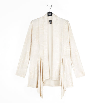 Foil Sheen - Drape Tunic Cardigan - Champagne - Final Sale | Clara Sunwoo Great Value