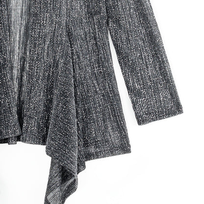 Sheer Shimmer - Drape Tunic Cardigan - Silver - Final Sale | Clara Sunwoo Exclusive