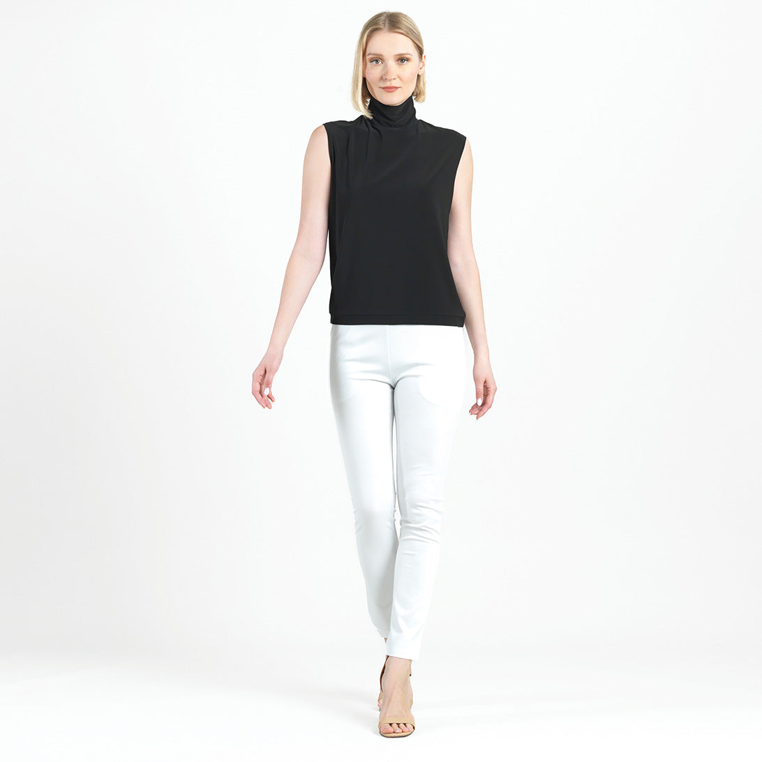 Mock Neck Box Tank - Black - Final Sale | Clara Sunwoo Featured