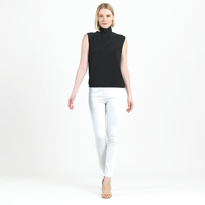 Mock Neck Box Tank - Black - Final Sale | Clara Sunwoo Featured