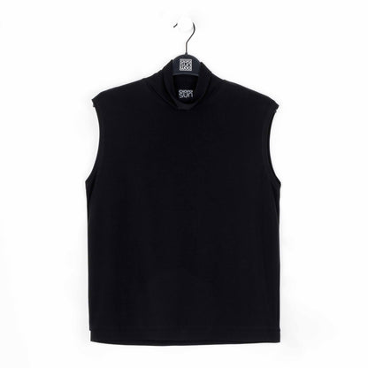 Mock Neck Box Tank - Black - Final Sale | Clara Sunwoo Featured