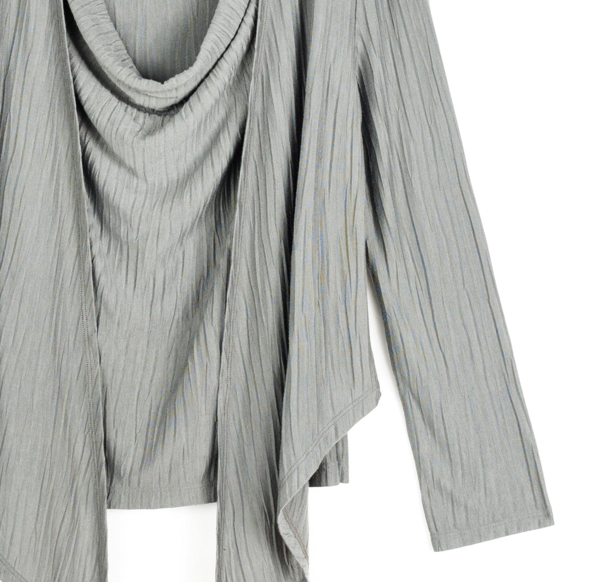 Soft Pleat Knit - 2pc Cardigan & Cowl Tank Twinset - Olive - Final Sale | Clara Sunwoo New